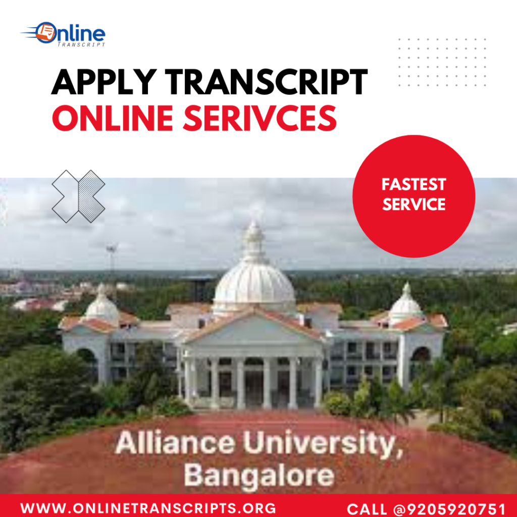 Alliance University Transcript