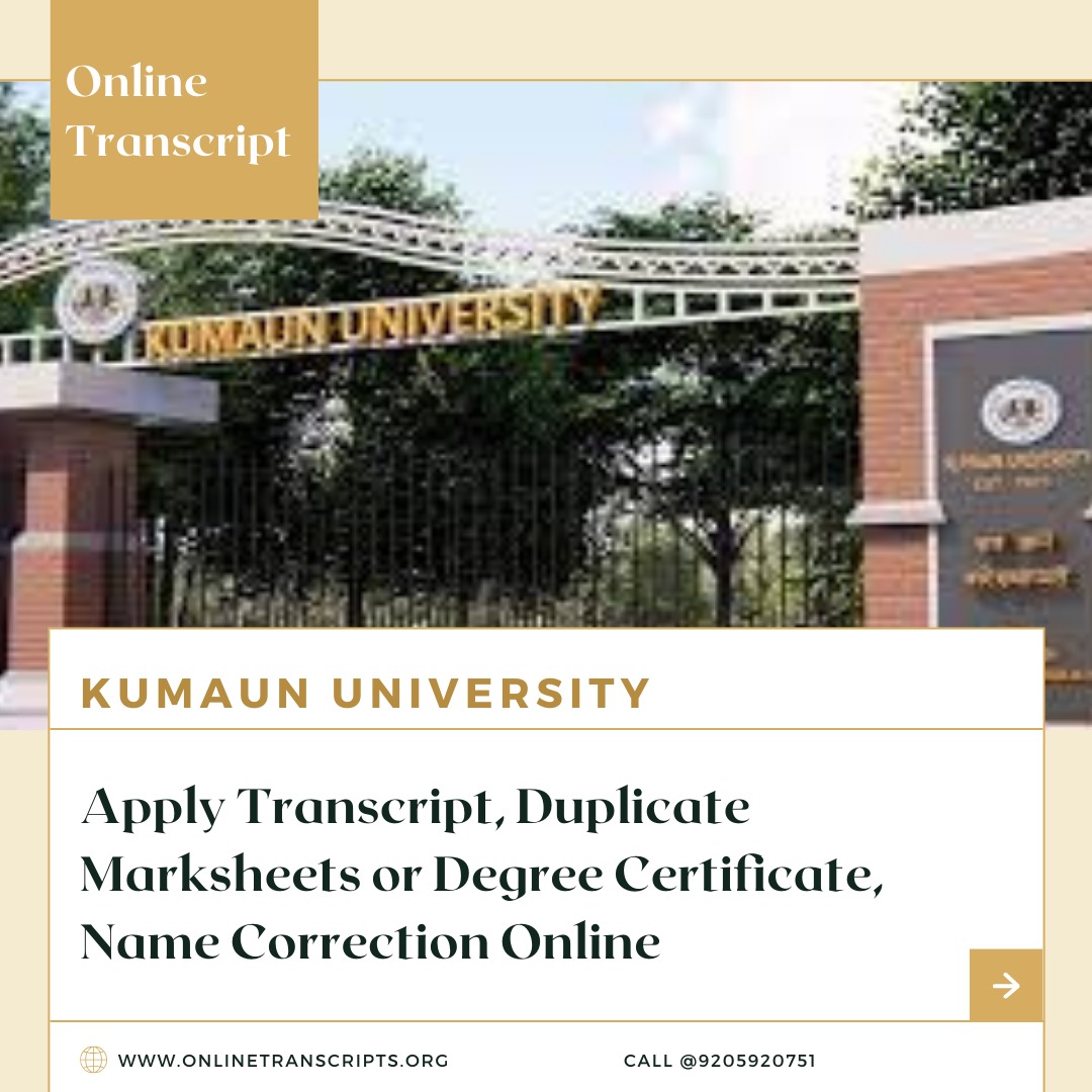 Kumaun University Transcript Online - Online Transcripts