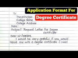 Application for Degree Certificate