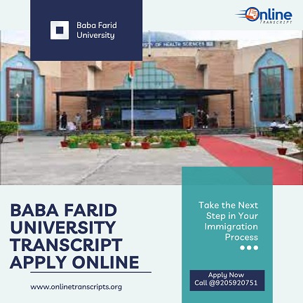 What procedure is followed by Baba Farid University of Health Sciences for sending transcript to WES?