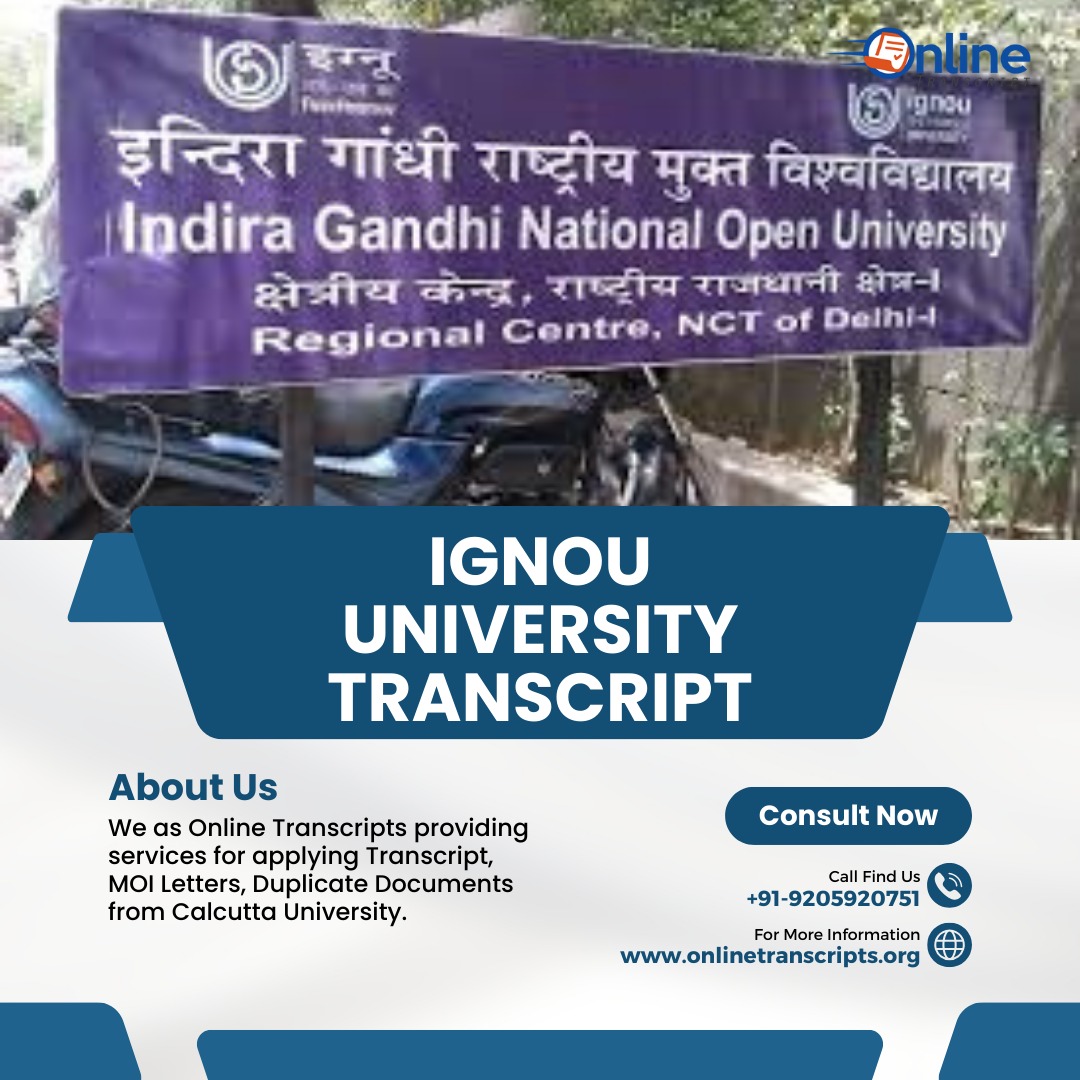 Indira Gandhi National Open University IGNOU Transcript Online   I.G.N.O.U 