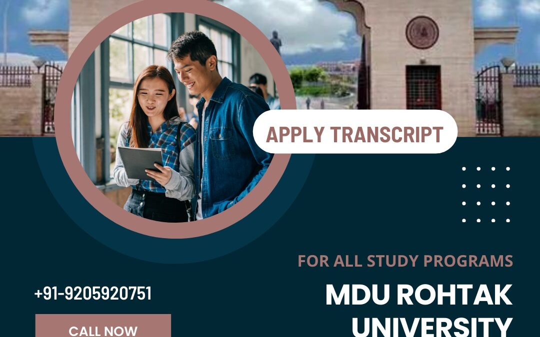 What are the fees for getting transcript from Maharshi Dayanand University (MDU) Rohtak?