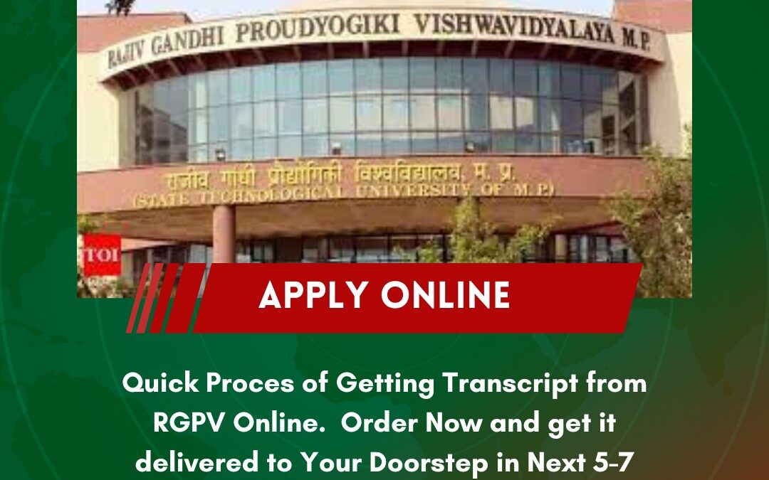 What is the online procedure for getting transcripts from RGPV University for WES evaluation?