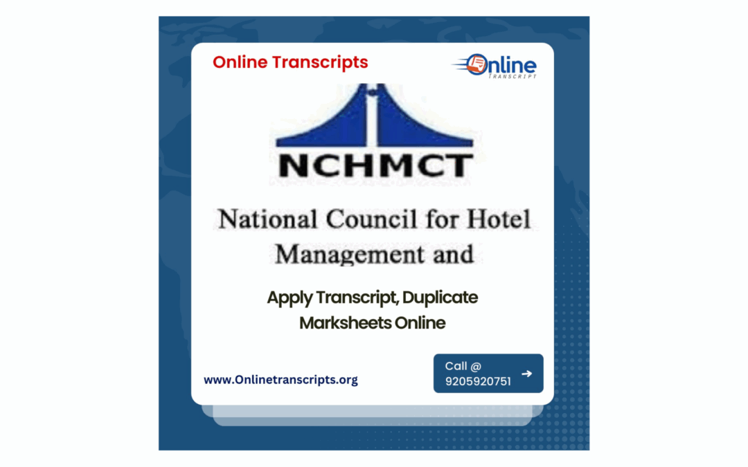 Does NCHMCT provide tracking details for couriered transcripts?