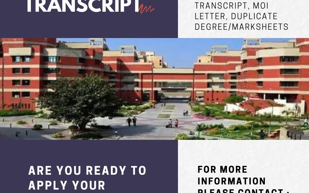How can I apply for official transcripts from GGSIPU?