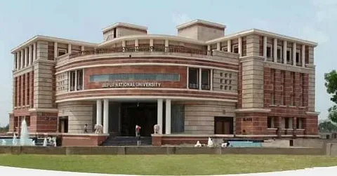 What documents are needed to apply for a transcript from Jaipur National University?